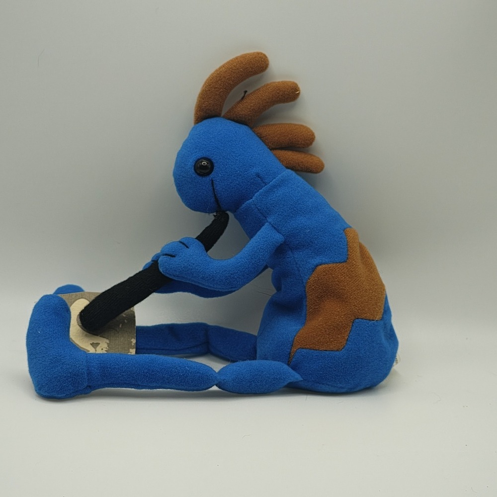 American Legacy Products 1998 Kokopelli Blue Plush Doll Small 6" Vintage F22